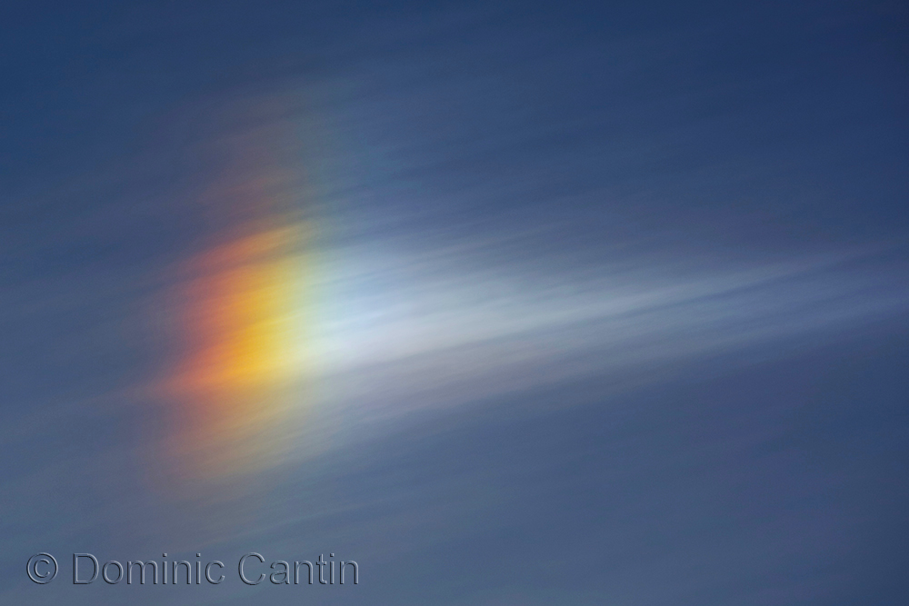 Parhelio fotografiado en la ciudad de Quebec, Canadá