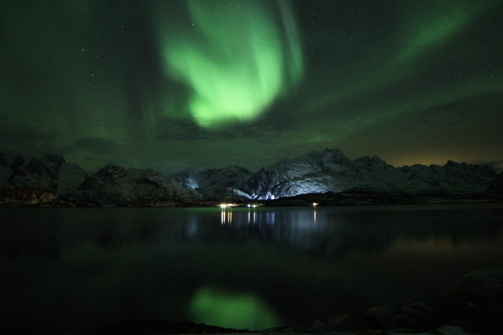 Auroras boreales desde Digermulen, Noruega