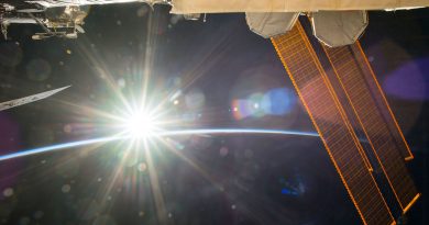 La salida del Sol desde la Estación Espacial Internacional