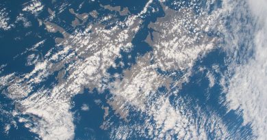 Las islas Malvinas desde la Estación Espacial Internacional