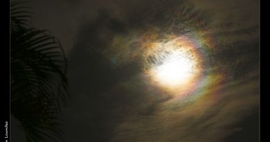 Fotografía de una corona lunar captada en Queensland, Australia