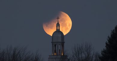 Fotografía del eclipse lunar desde Quebec, Canadá