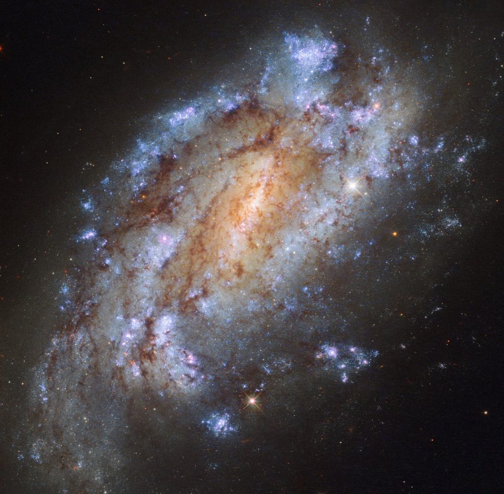 Una galaxia solitaria y explosiva en la constelación Reticulum