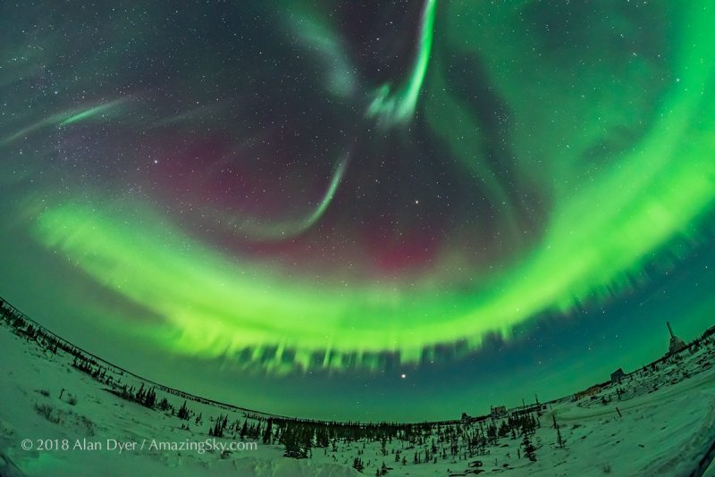 Auroras boreales fotografiadas en Manitoba, Canadá