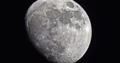 La Luna fotografiada desde Ayr, Escocia
