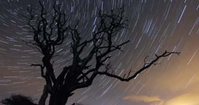 Imagen de rastro de estrellas tomada desde Irlanda del Norte