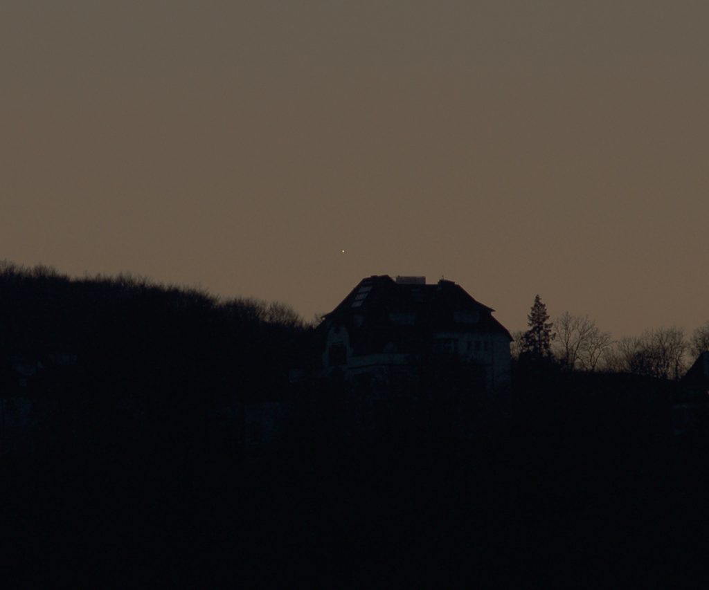 Venus al atardecer desde Stuttgart, Alemania
