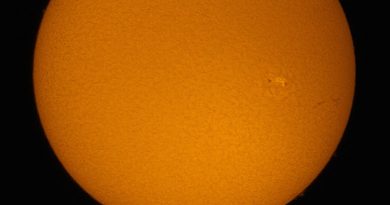 Fotografía del Sol tomada el 8 de febrero de 2018