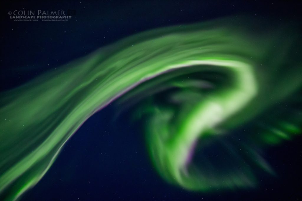 Imagen de auroras boreales tomada desde Tromsø, Noruega