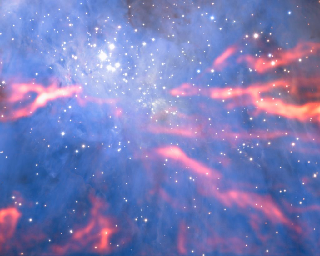 Astrónomos observan la red interna de una guardería estelar