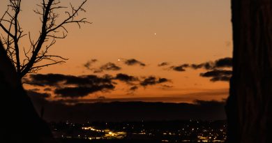 Fotografía de Venus y Mercurio desde Calgary, Alberta (Canadá)