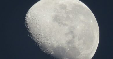 La Luna fotografiada desde Temuco, Chile
