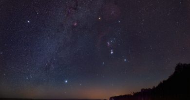 La constelación de Orión desde Leszno, Polonia