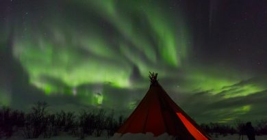 Auroras boreales fotografiadas desde Abisko, Suecia