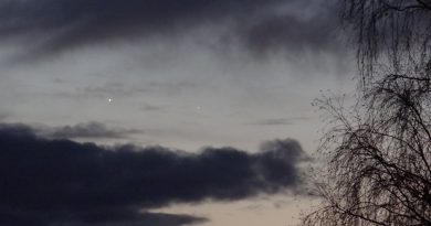 Venus y Mercurio fotografiados desde Normandía, Francia