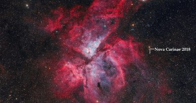 Imagen de la Nebulosa de Carina y la Nova Carinae 2018