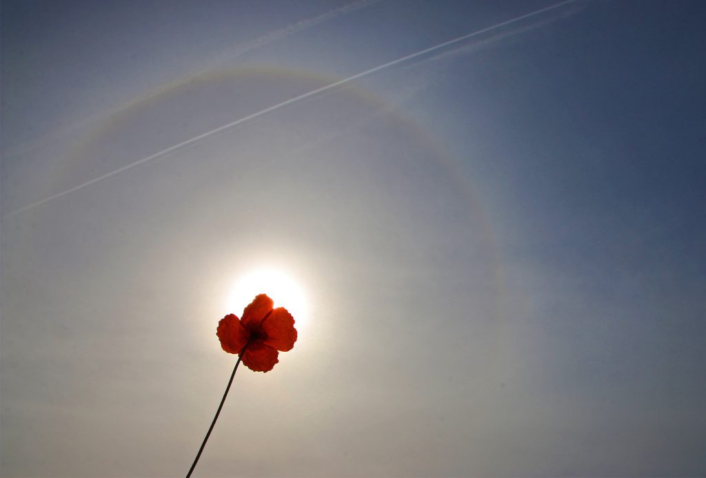 Halo solar fotografiado en Arenys de Munt, Barcelona
