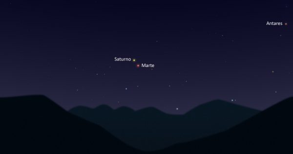Marte y Saturno tendrán su máximo acercamiento la madrugada del 2 de abril