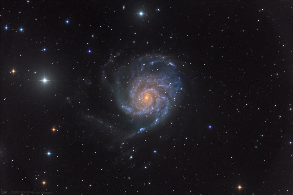 Imagen de la Galaxia Espiral M101 (4 de mayo de 2018)