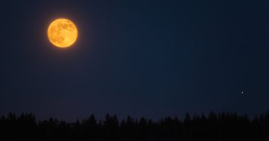 La Luna y Júpiter fotografiados desde Escocia
