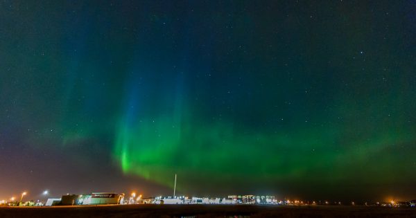 Auroras boreales captadas en Saskatchewan, Canadá