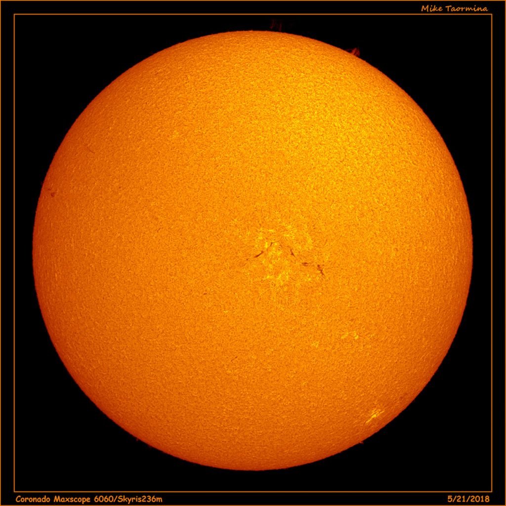 Imagen del Sol tomada desde Nueva York, Estados Unidos