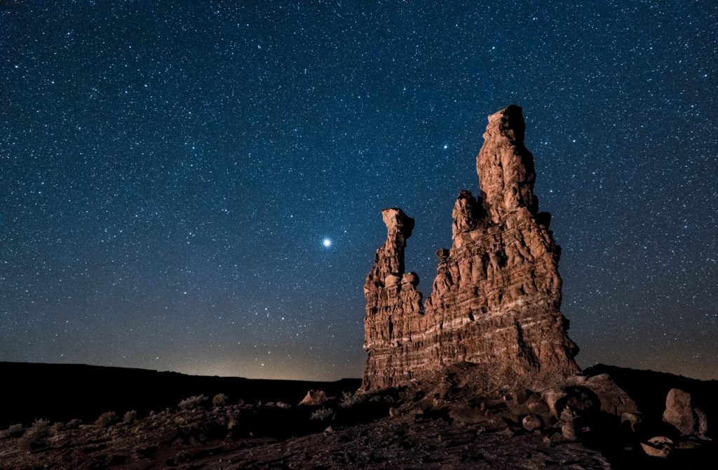 Foto de Júpiter tomada desde Utah, Estados Unidos