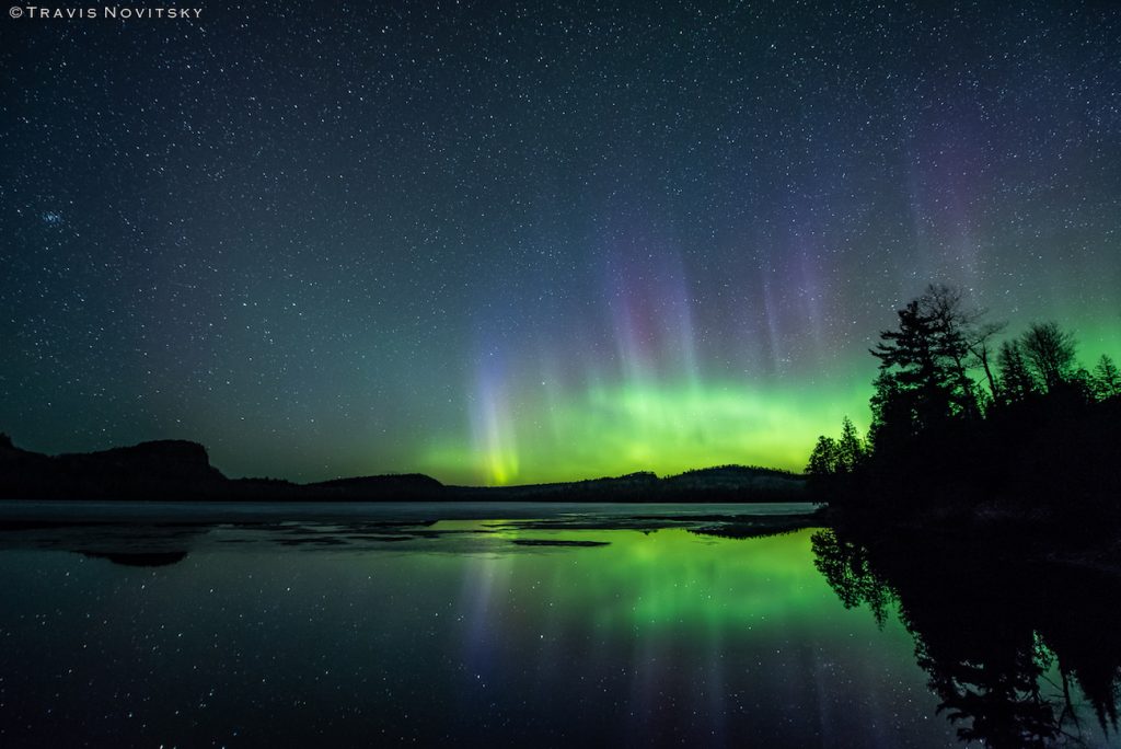 Auroras boreales fotografiadas desde Minnesota, Estados Unidos