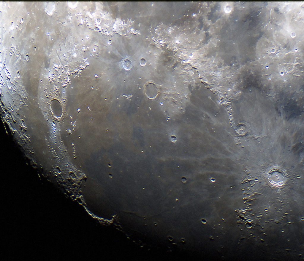 Imagen del Mare Imbrium tomada el 29 de abril de 2018