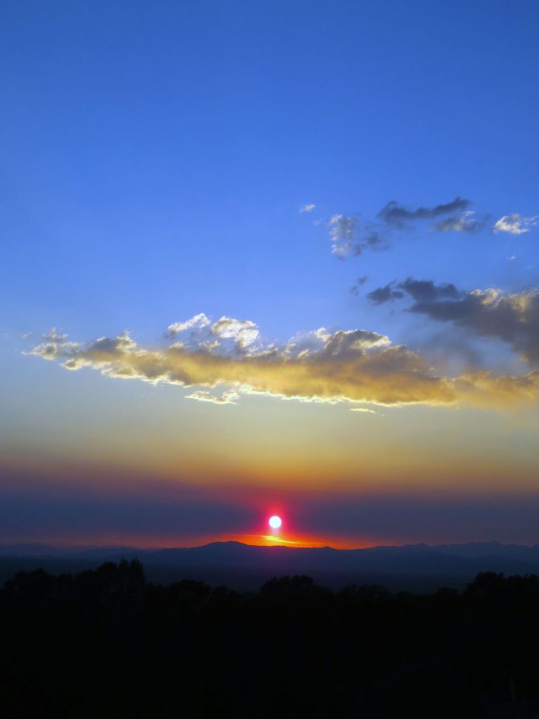 La puesta de Sol captada desde Colorado, Estados Unidos