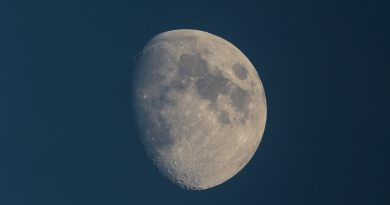 La Luna fotografiada desde Konz, Alemania