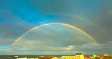 Arcoíris doble fotografiado desde Carolina del Norte, Estados Unidos