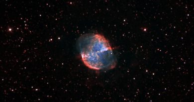 Imagen de la Nebulosa Dumbbell tomada el 8 de julio