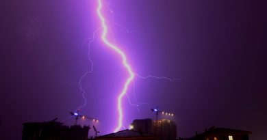 Tormenta eléctrica fotografiada en Estambul, Turquía