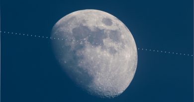 Imagen de la secuencia del tránsito de la ISS frente a la Luna