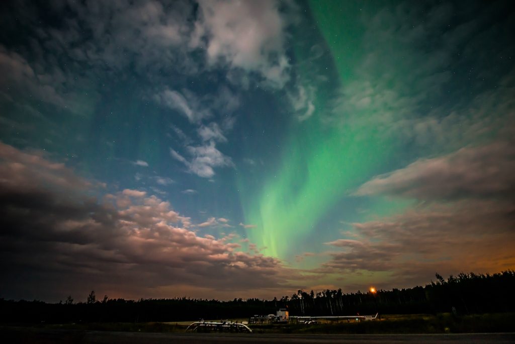 Auroras boreales fotografiadas desde Alberta, Canadá