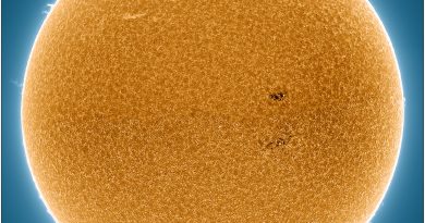 Imagen del Sol y las regiones activas 2719 y 2720