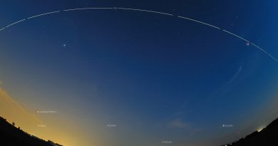 Imagen del paso de la ISS captada desde Pigża, Polonia