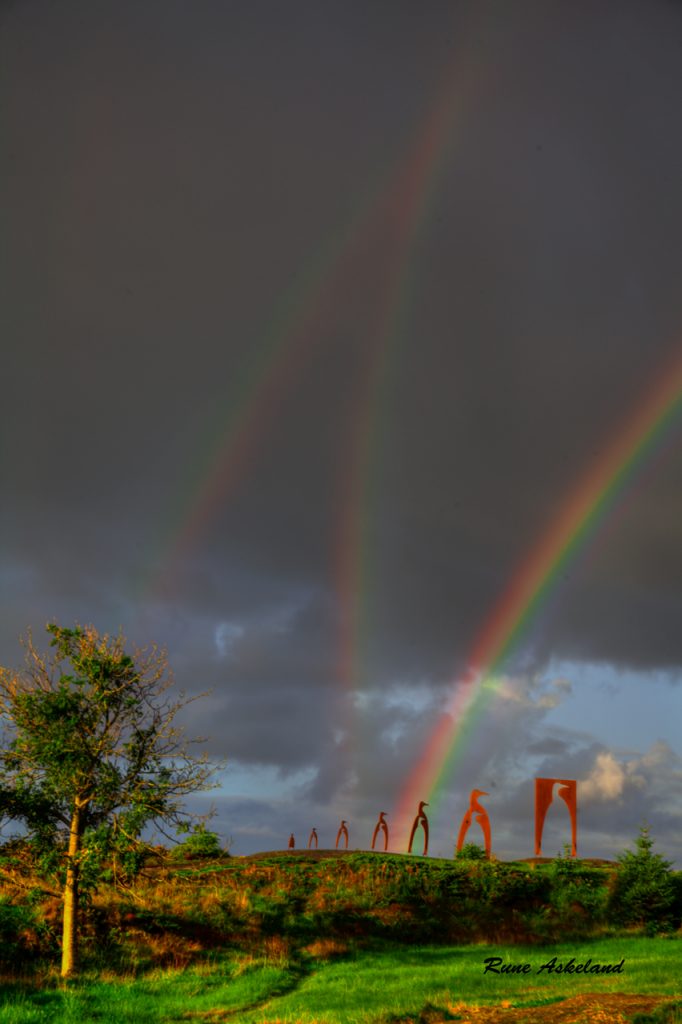Arcoíris fotografiado desde Glesvær, Noruega
