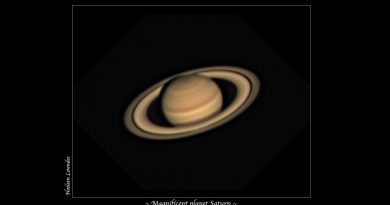 Fotografía de Saturno tomada el 11 de septiembre de 2018