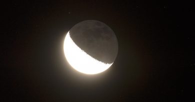 Imágenes de la Luna menguante tomadas desde Ohio, Estados Unidos