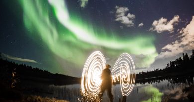 Auroras boreales fotografiadas desde Rovaniemi, Finlandia