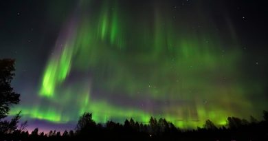 Auroras boreales captadas desde el norte de Finlandia