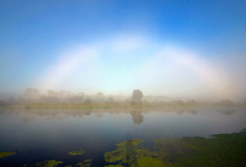 Arco de niebla fotografiado desde Smardzewice, Polonia