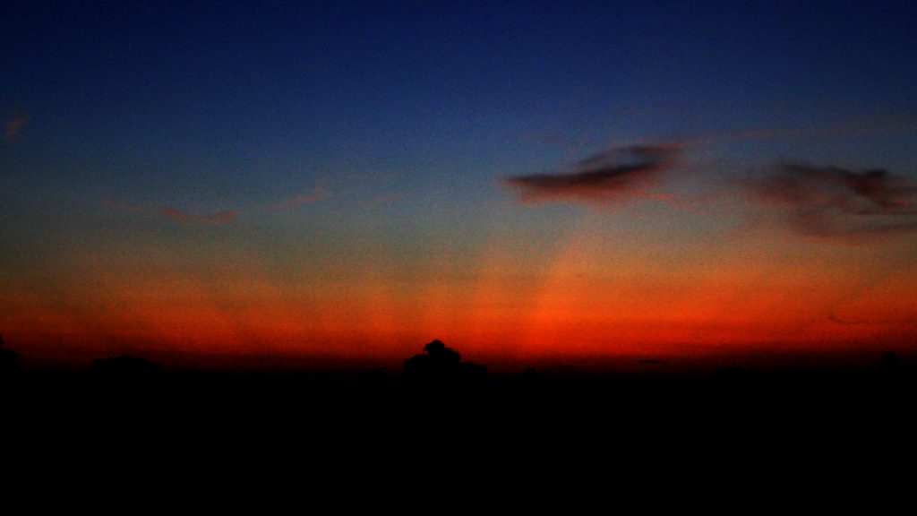 Foto del atardecer tomada desde Norfolk, Inglaterra