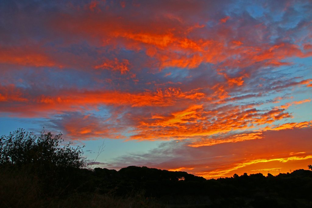 El amanecer fotografiado desde Arenys de Munt, Barcelona