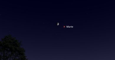 La conjunción de la Luna y Marte será visible esta noche