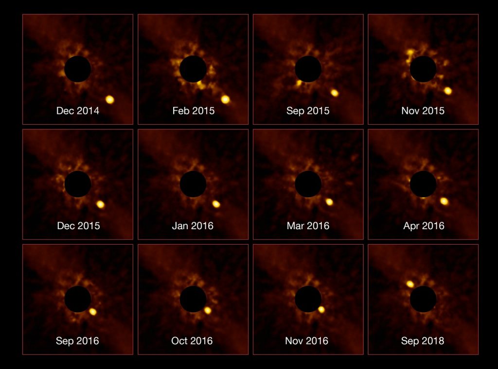 Astrónomos obtienen imágenes de un exoplaneta orbitando a la estrella Beta Pictoris