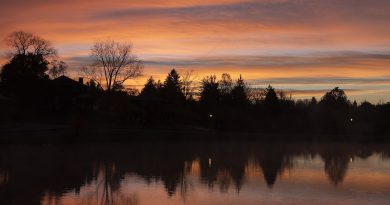 El amanecer captado en New Concord, Ohio, Estados Unidos