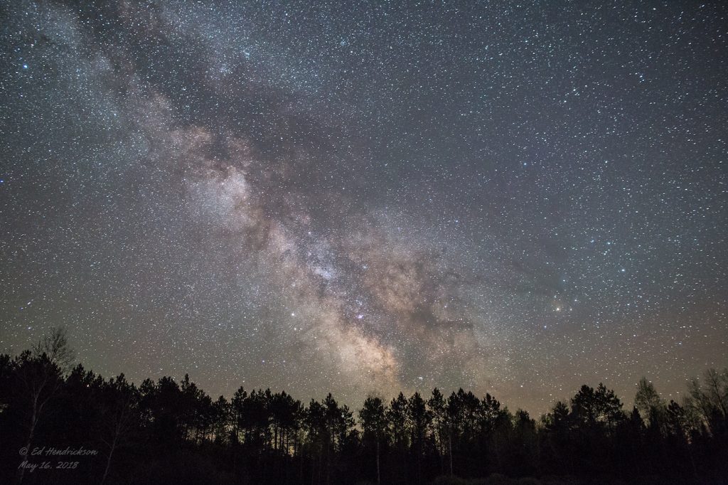 Imagen de la Vía Láctea captada desde Wisconsin, Estados Unidos